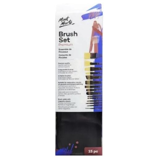 Brush Set Wallet Premium 15pc