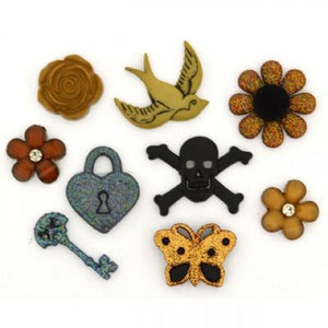 Dress It Up Buttons & Embellishments - Floral, Sport, Occupations & Decorative (35 styles) - CRAFT2U