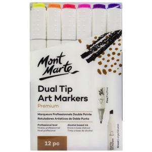 Dual Tip Alcohol Based Art Markers 12 pc