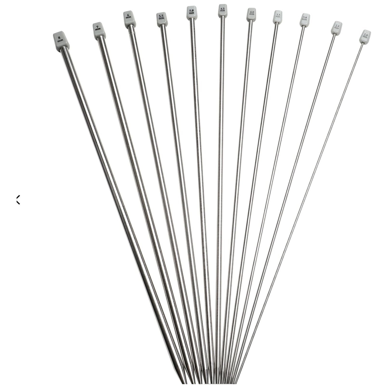 Knitting needle 25cm stainless steel - CRAFT2U
