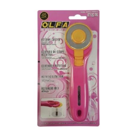 Olfa 45mm Rotary Cutter Pink - CRAFT2U