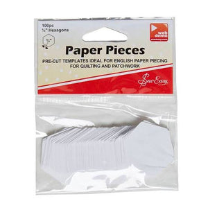 Paper Pieces Hexagon - 6 sizes - Sew Easy