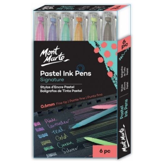 Pastel Ink Pens Fine Tip 6pc - CRAFT2U