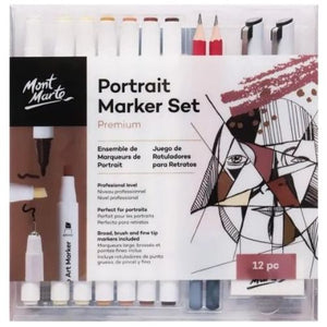Portrait Marker Set Premium 12pc - CRAFT2U