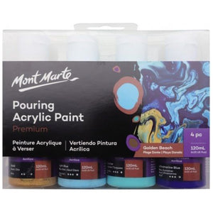 Pouring Acrylic paint 120ml 4pc Set (4 varieties) - CRAFT2U