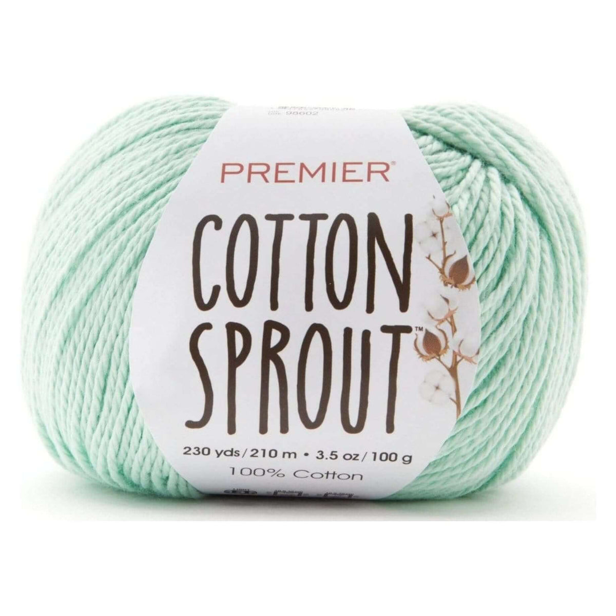  Premier Yarns Cotton Sprout DK, Natural Cotton Yarn,  Machine-Washable, DK Yarn for Crocheting and Knitting, Gloaming, 3.5 oz,  230 Yards