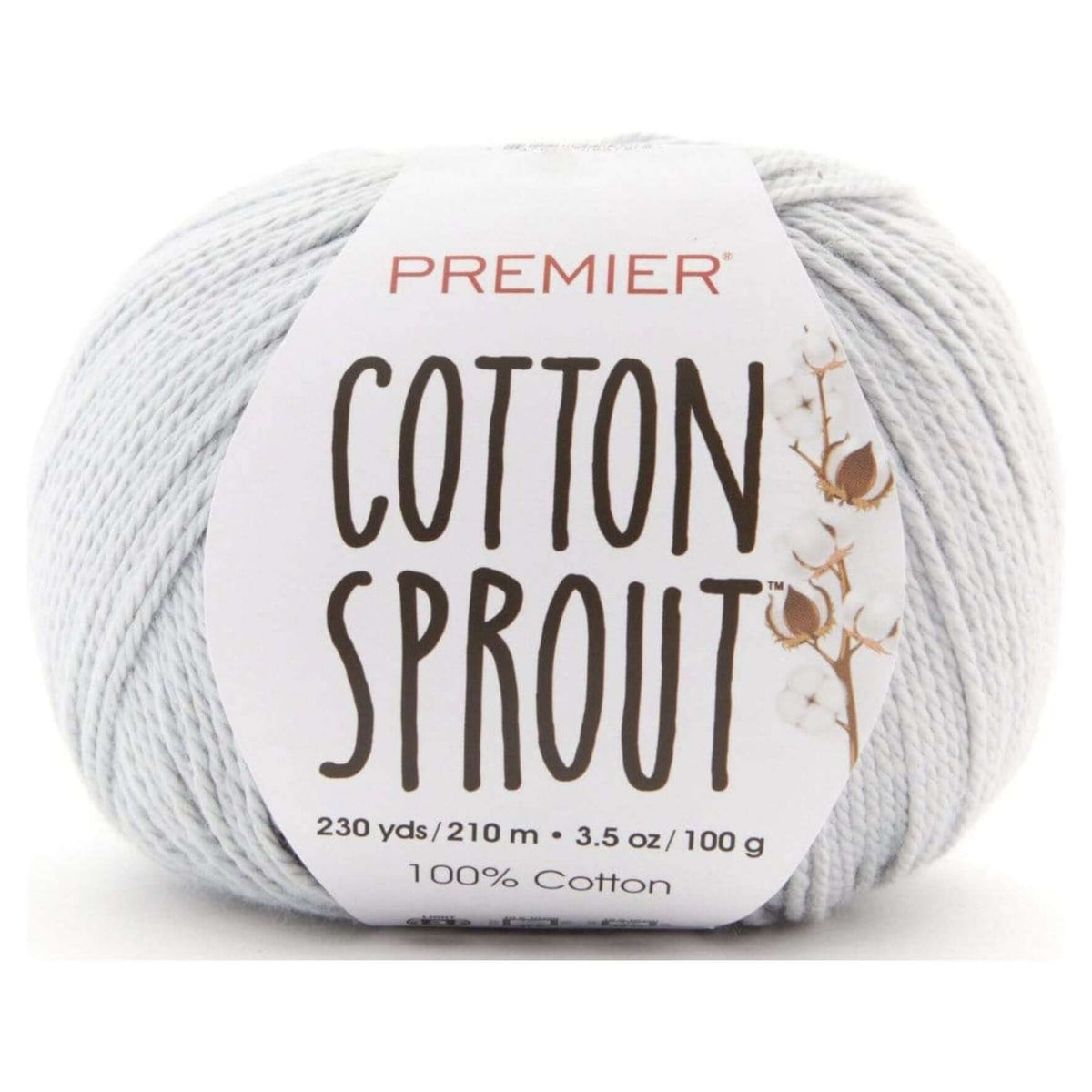 Premier Yarns Cotton Sprout DK, Natural Cotton Yarn, Machine-Washable, DK  Yarn for Crocheting and Knitting, Gloaming, 3.5 oz, 230 Yards
