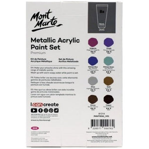 Metallic Acrylic Paint Set 8pc