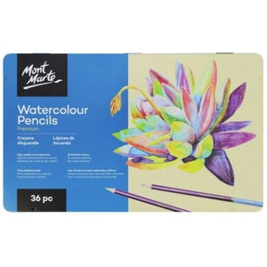 Watercolour Pencils In Tin 36pce