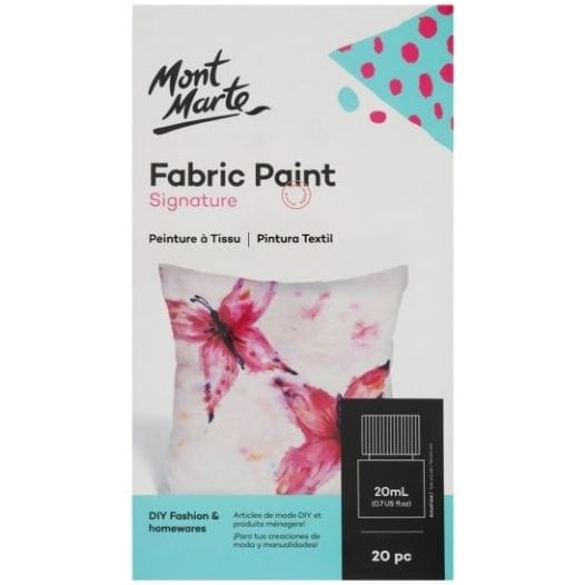 MONT MARTE Set de Peinture Textile & Tissu - 8 pièces x 20ml
