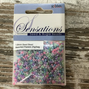 Size 12 (1.8mm) Glass Seed Beads 25g bag - CRAFT2U