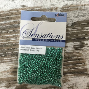 Size 12 (1.8mm) Glass Seed Beads 25g bag - CRAFT2U