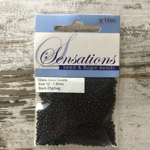 Size 12 (1.8mm) Glass Seed Beads 25g bag - CRAFT2U