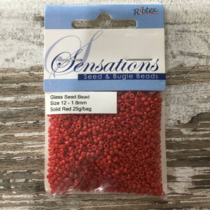 Size 12 (1.8mm) Glass Seed Beads 25g bag - CRAFT2U