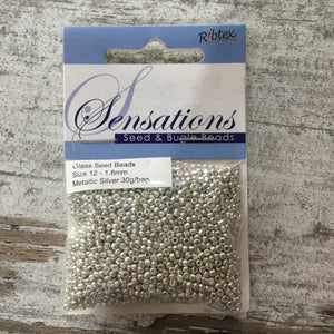 Size 12 (1.8mm) Glass Seed Beads 25g bag - CRAFT2U