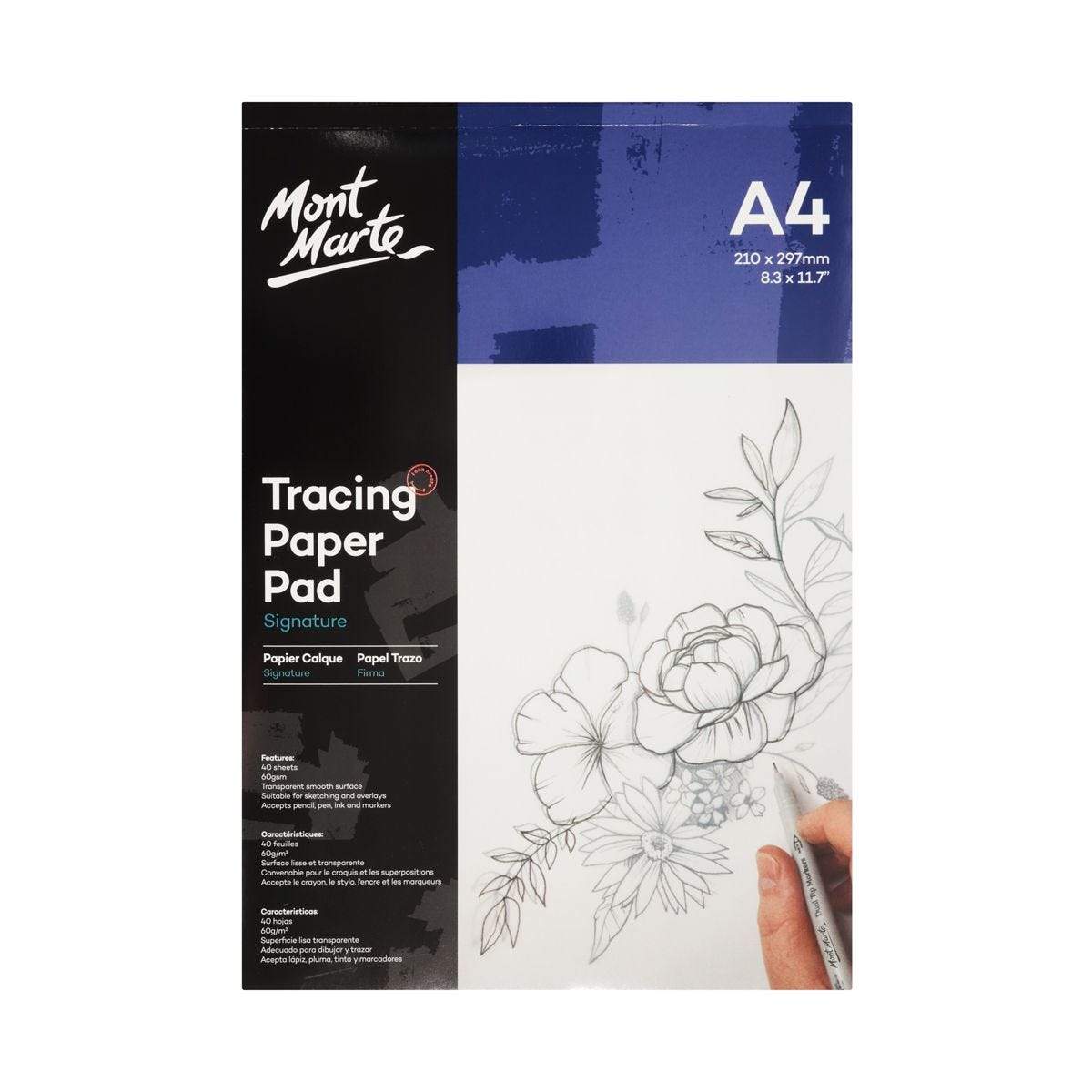 Tracing Paper Pad 60gsm 40 Sheet (Available in A4 ) - CRAFT2U