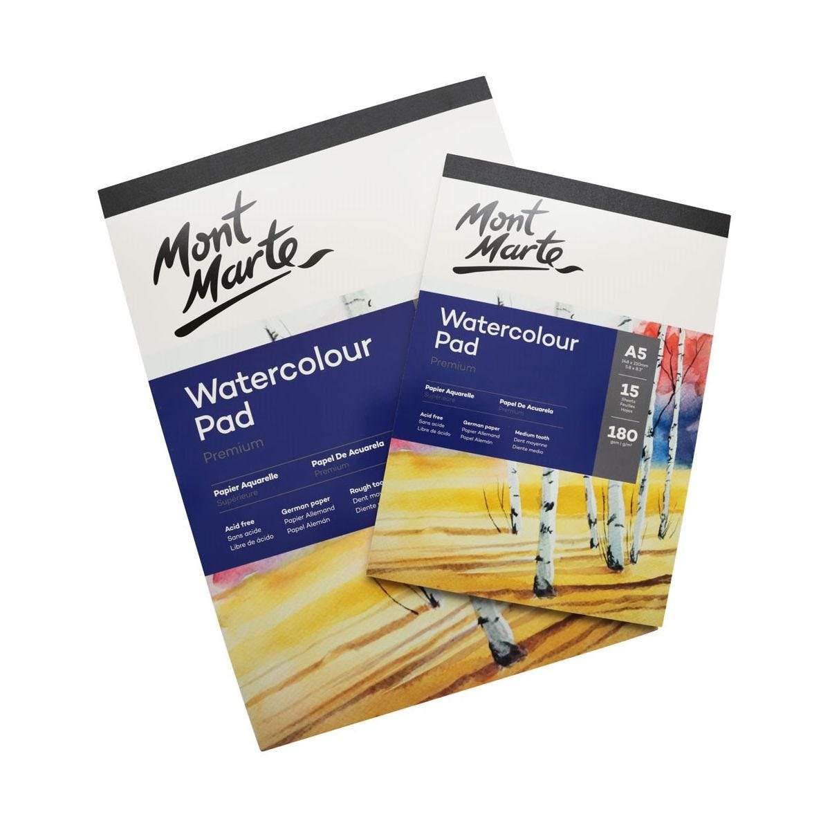 Watercolour Pad German Paper 180gsm 15 (Available in A3,A4 and A5) - CRAFT2U