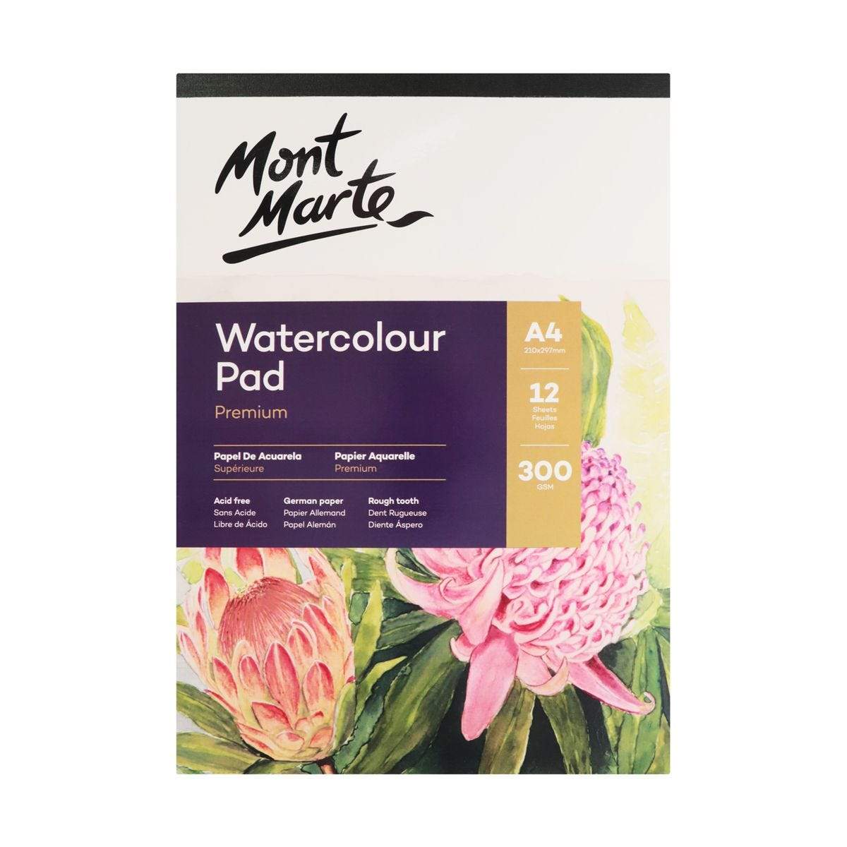 Watercolour Pad German Paper 300gsm 12 Sheet (Available in A3,A4 and A5) - CRAFT2U