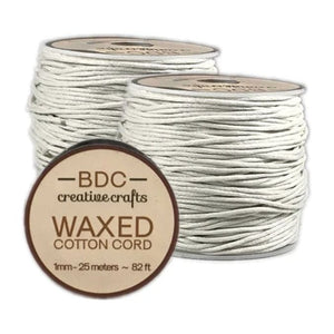 Waxed Cotton Cord Bracelet 1mm x 25 meters