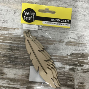 Wooden Feathers 2 sizes - CRAFT2U
