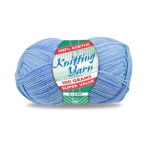 Yatsal Knitting Yarn 8 ply 100g Multicolour