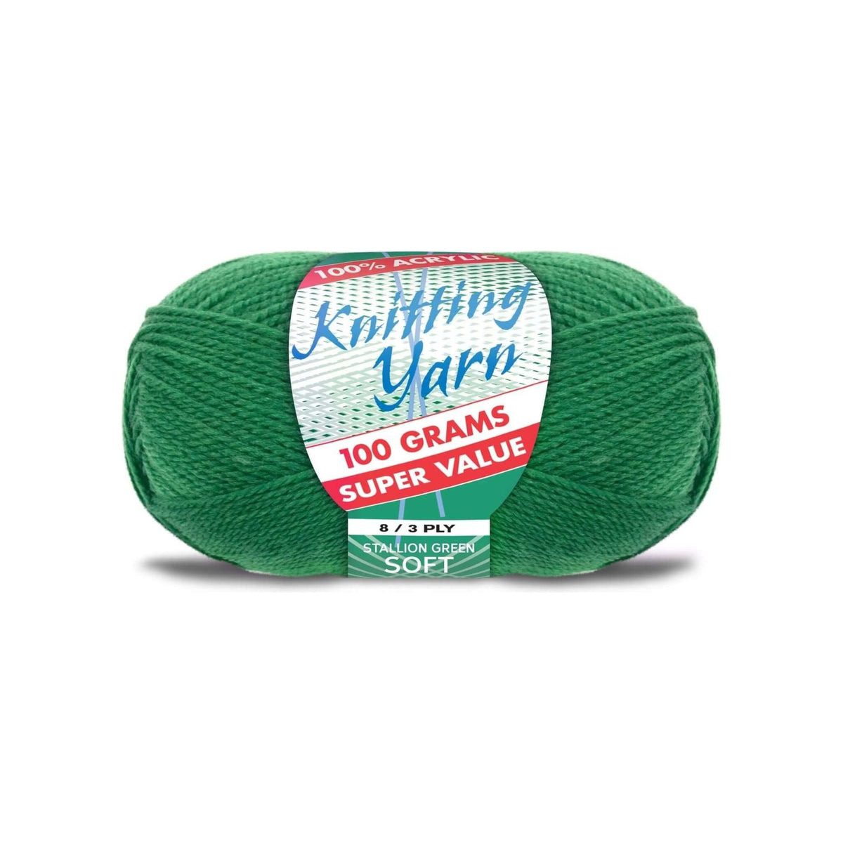 Wool yarn,100% natural, knitting - crochet - craft supplies, green