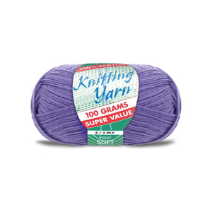 Yatsal Knitting Yarn 8 ply 100g Solid ( 55 colours available) (BULK 10 PACK) - CRAFT2U